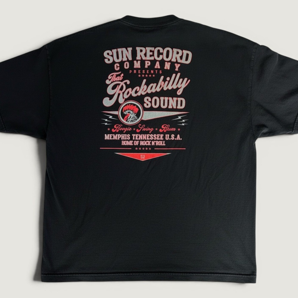 Sun Record Company Steady Clothing Rockabilly Sound T-Shirt Black 2X Memphis TN